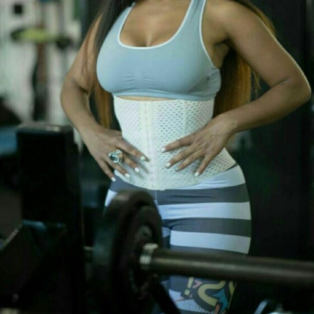 Women's Gray and White Waist Trainer